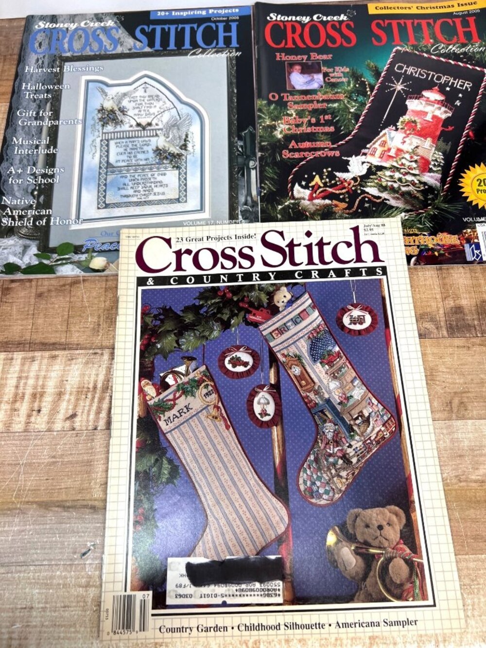 3 Cross Stitch & Country Crafts Magazine Bundle Holiday & Seasonal Patterns